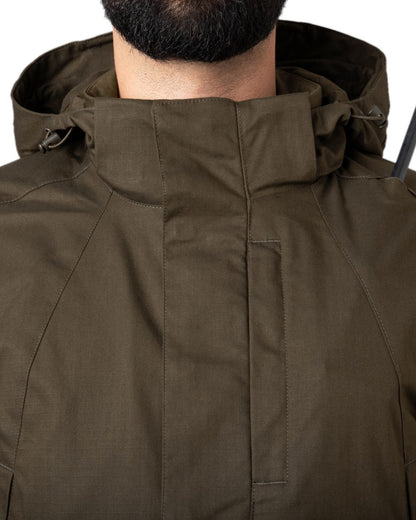 Willow Green Coloured Harkila Nordic Hunter HWS Jacket on white background #colour_willow-green