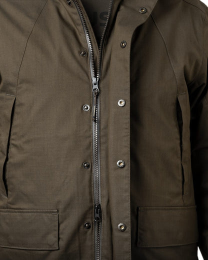 Willow Green Coloured Harkila Nordic Hunter HWS Jacket on white background #colour_willow-green