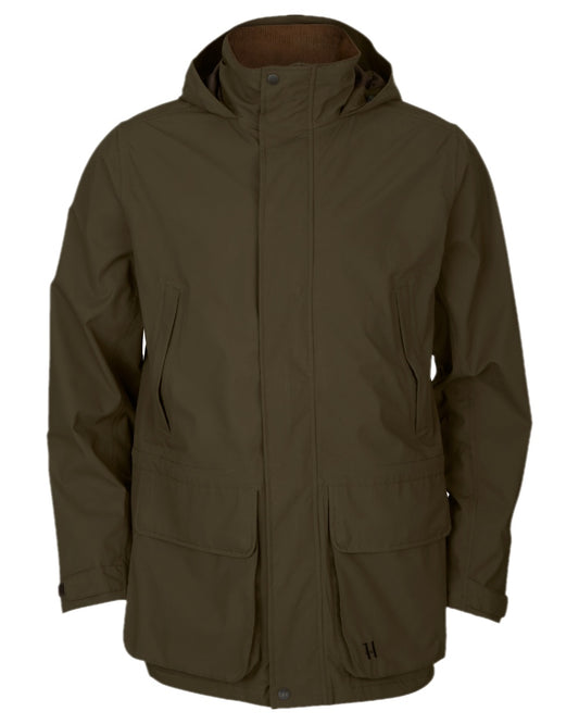 Willow Green Coloured Harkila Orton Tech HWS Jacket on white background #colour_willow-green
