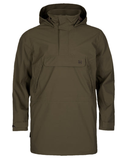 Willow Green Coloured Harkila Orton Tech HWS Packable Smock on white background #colour_willow-green