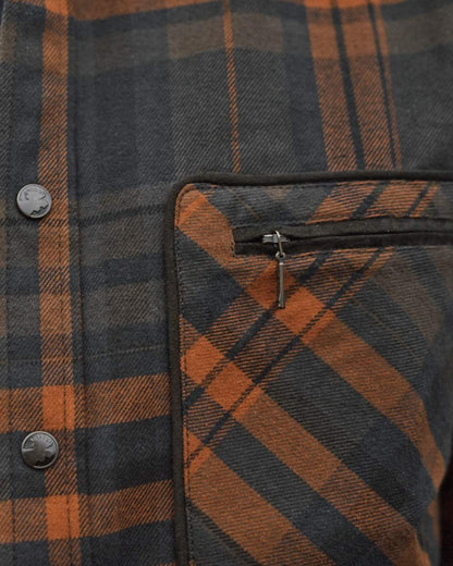 Bombay Brown Coloured Harkila Pajala Check Shirt on outdoor background #colour_bombay-brown