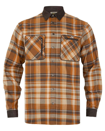 Cornstalk Check coloured Harkila Pajala Check Shirt on white background #colour_cornstalk-check