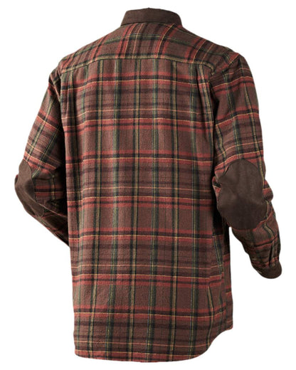Red Check Coloured Harkila Pajala Check Shirt on white background #colour_red-check