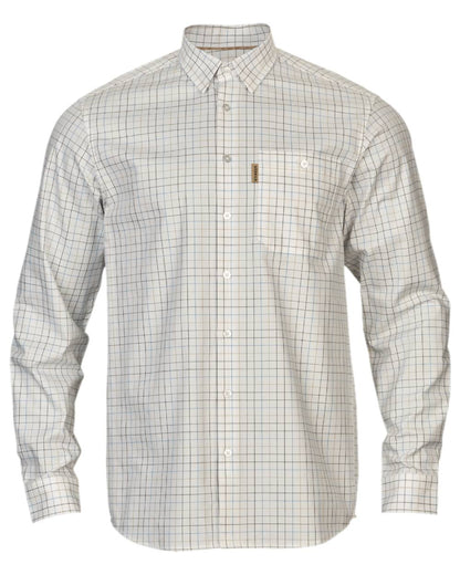 Naval Blue Coloured Harkila Portfield Long Sleeve Shirt on white background #colour_naval-blue