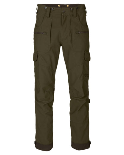Willow Green Coloured Harkila Pro Hunter Endure Trousers on white background #colour_willow-green