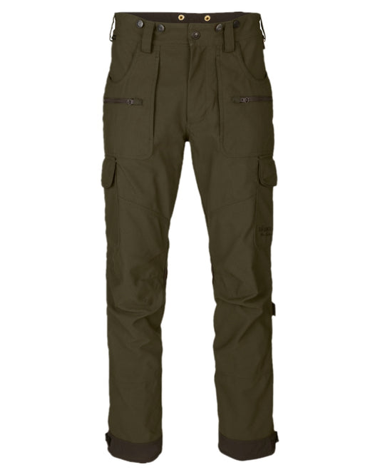 Willow Green Coloured Harkila Pro Hunter Endure Trousers on white background #colour_willow-green