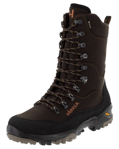 Shadow Brown Coloured Harkila Pro Hunter Light Hi GTX Boots on white background #colour_shadow-brown