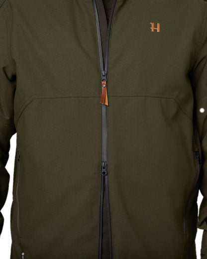 Willow Green Coloured Harkila Pro Hunter Move 2.0 GTX Jacket on white background #colour_willow-green