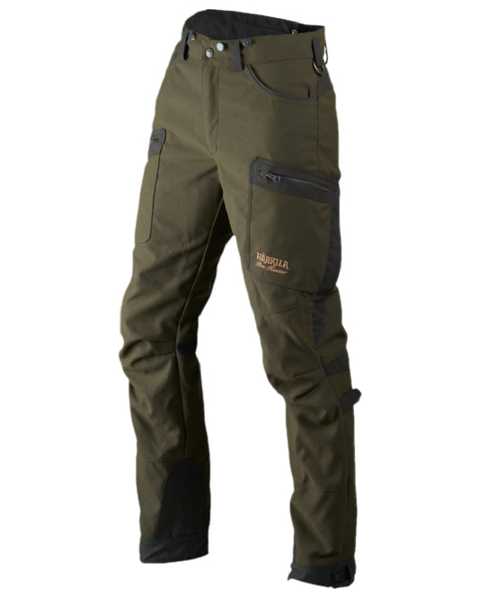 Willow Green Coloured Harkila Pro Hunter Move Trousers on white background #colour_willow-green