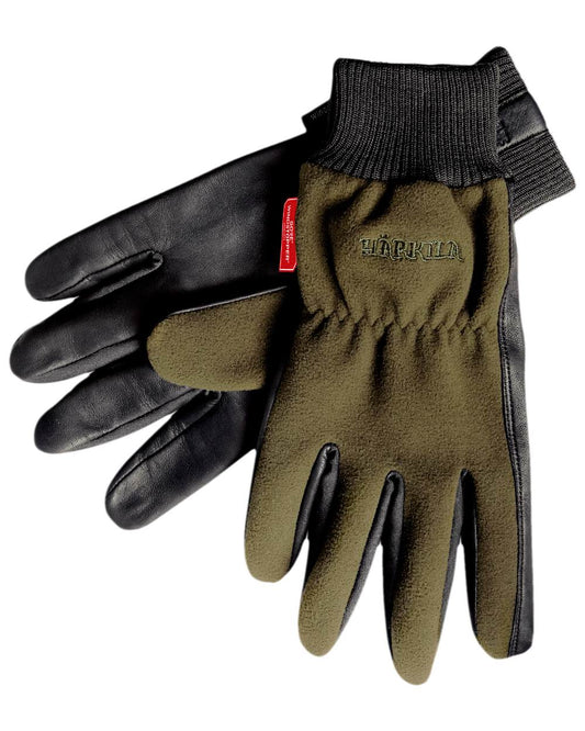 Green Coloured Harkila Pro Shooter Gloves on white background #colour_green