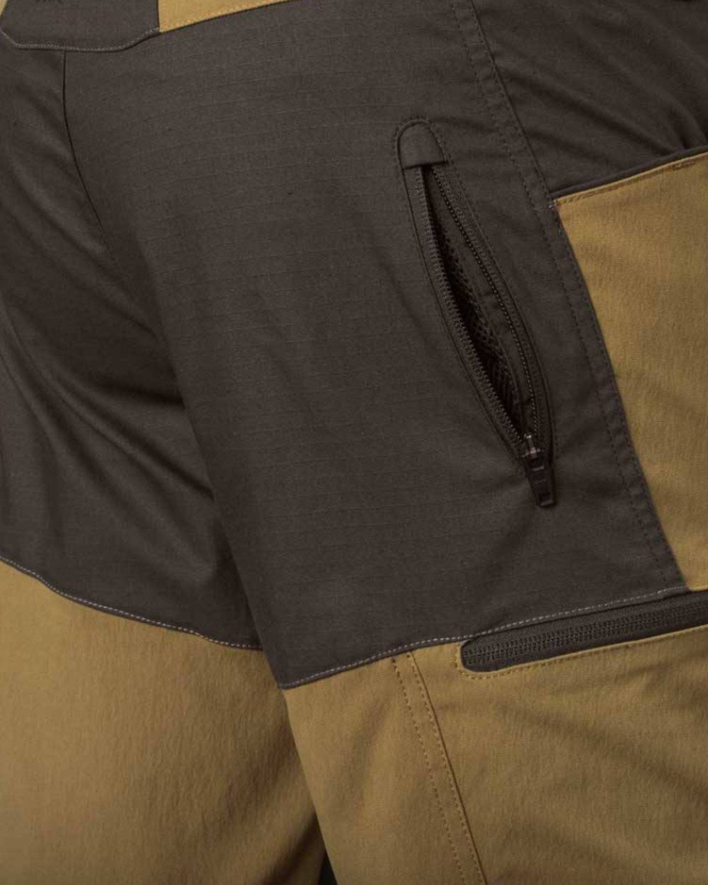 Shadow Brown Golden Brown Coloured Harkila Ragnar Trousers on white background #colour_shadow-brown-golden-brown