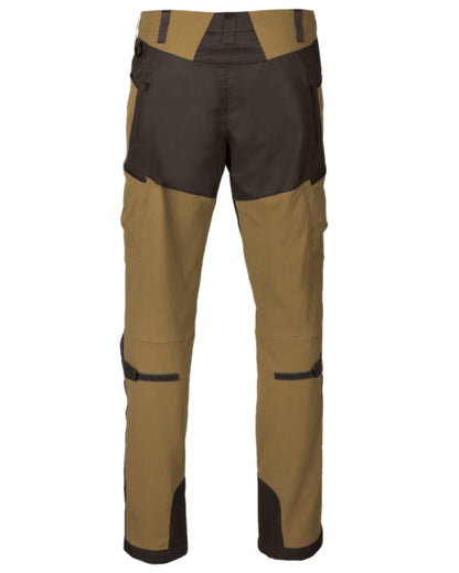 Shadow Brown Golden Brown Coloured Harkila Ragnar Trousers on white background #colour_shadow-brown-golden-brown