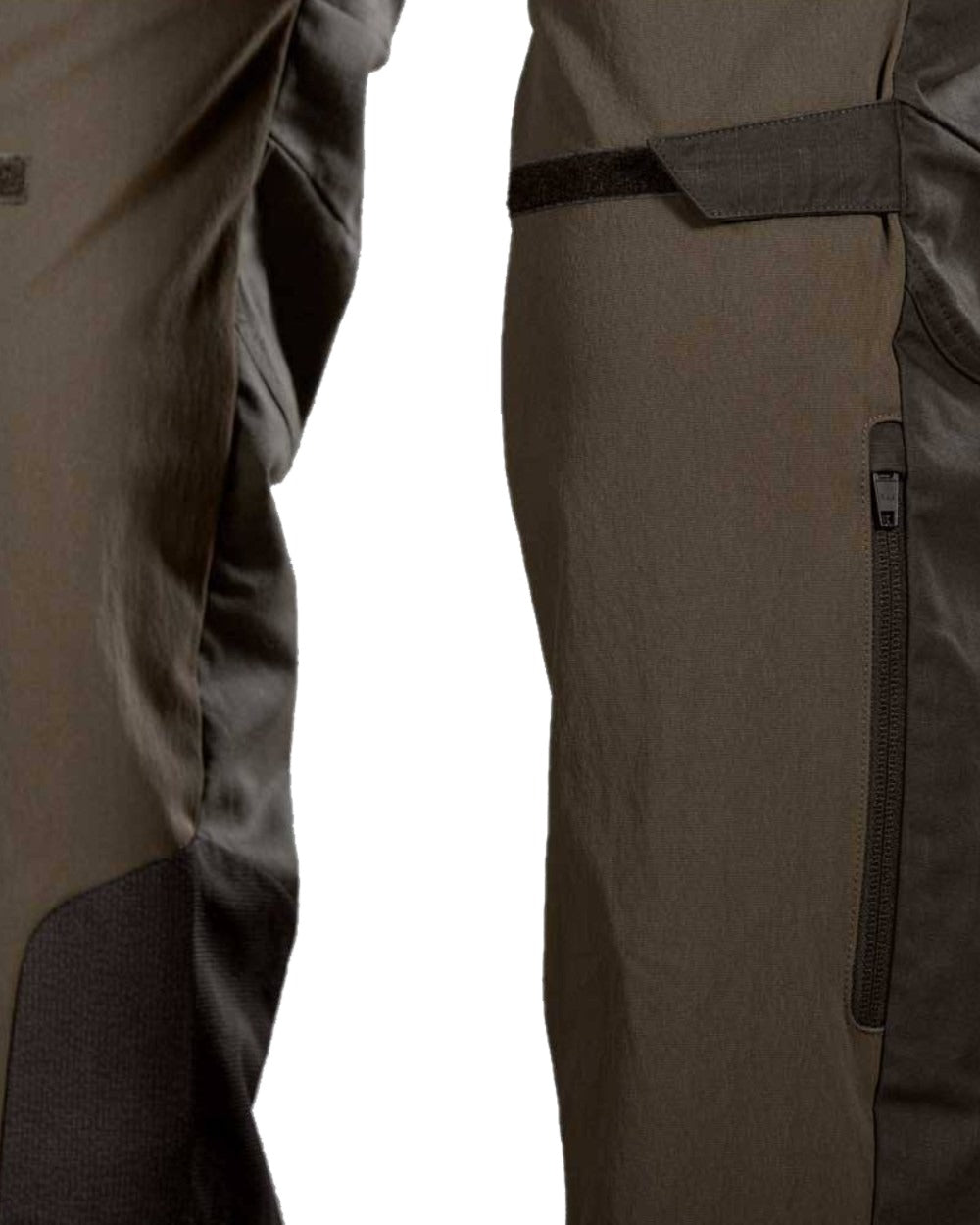 Willow Green Shadow Grey Coloured Harkila Ragnar Trousers on white background #colour_willow-green-shadow-grey