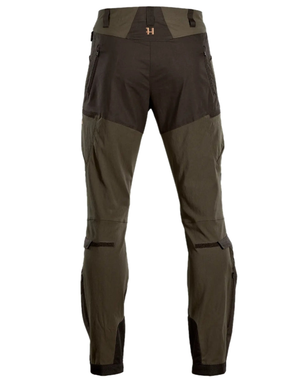 Willow Green Shadow Grey Coloured Harkila Ragnar Trousers on white background #colour_willow-green-shadow-grey