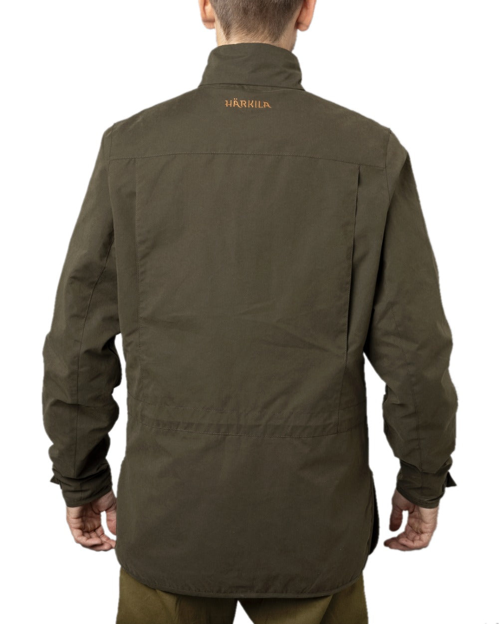 Willow Green Coloured Harkila Rannoch HWS Shooting Jacket on white background #colour_willow-green