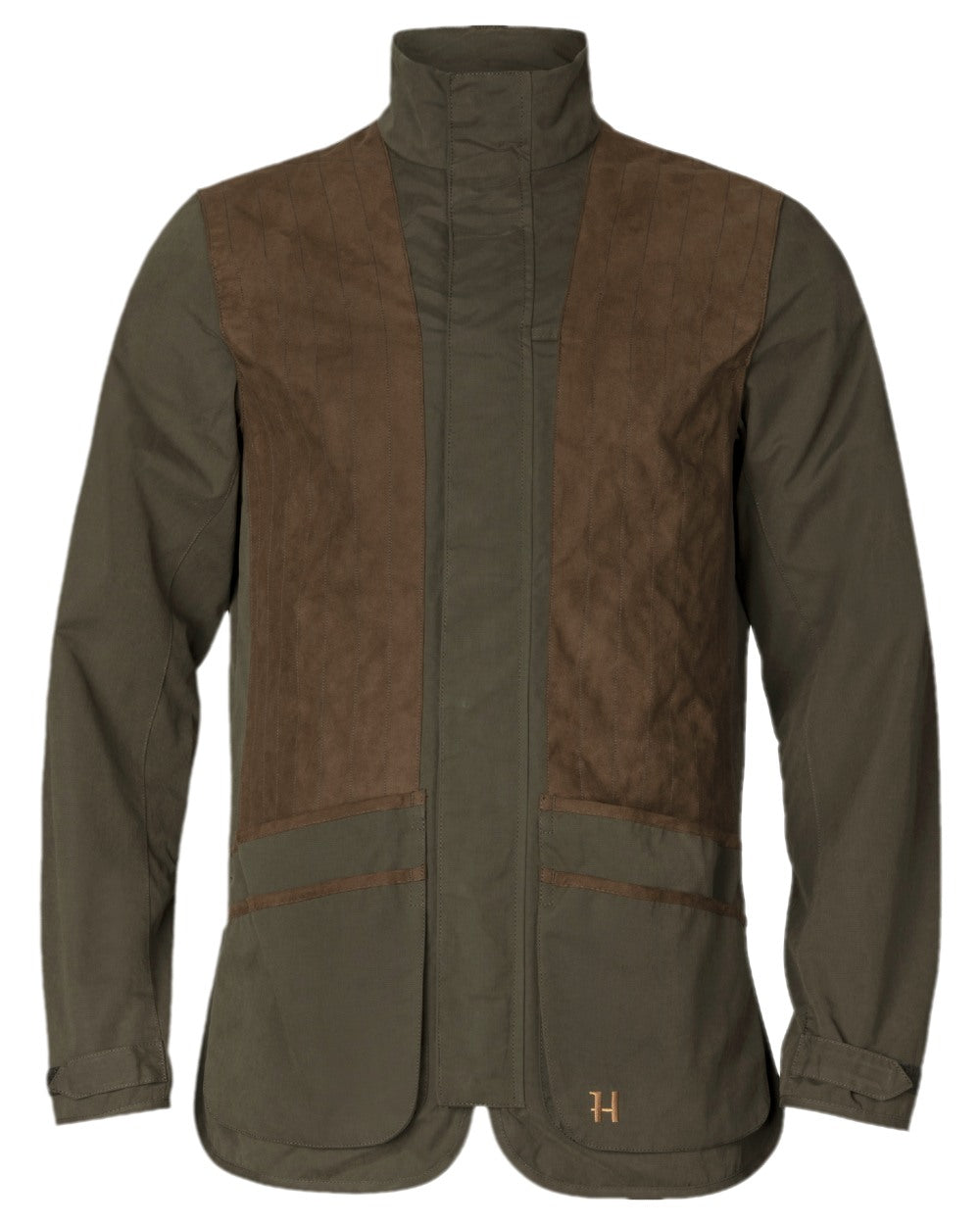 Willow Green Coloured Harkila Rannoch HWS Shooting Jacket on white background #colour_willow-green