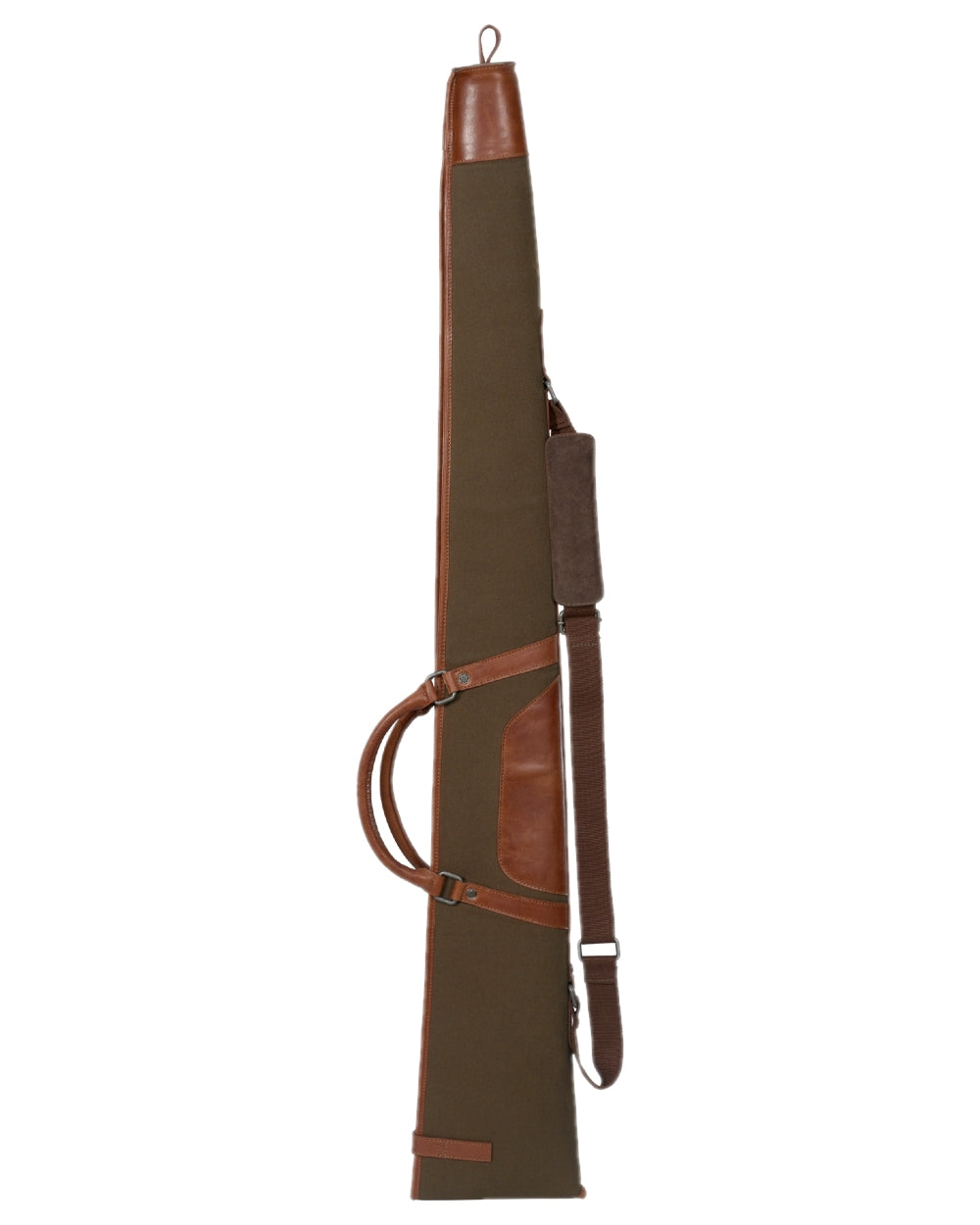 Warm Olive Coloured Harkila Retrieve Shotgun Slip on white background #colour_warm-olive