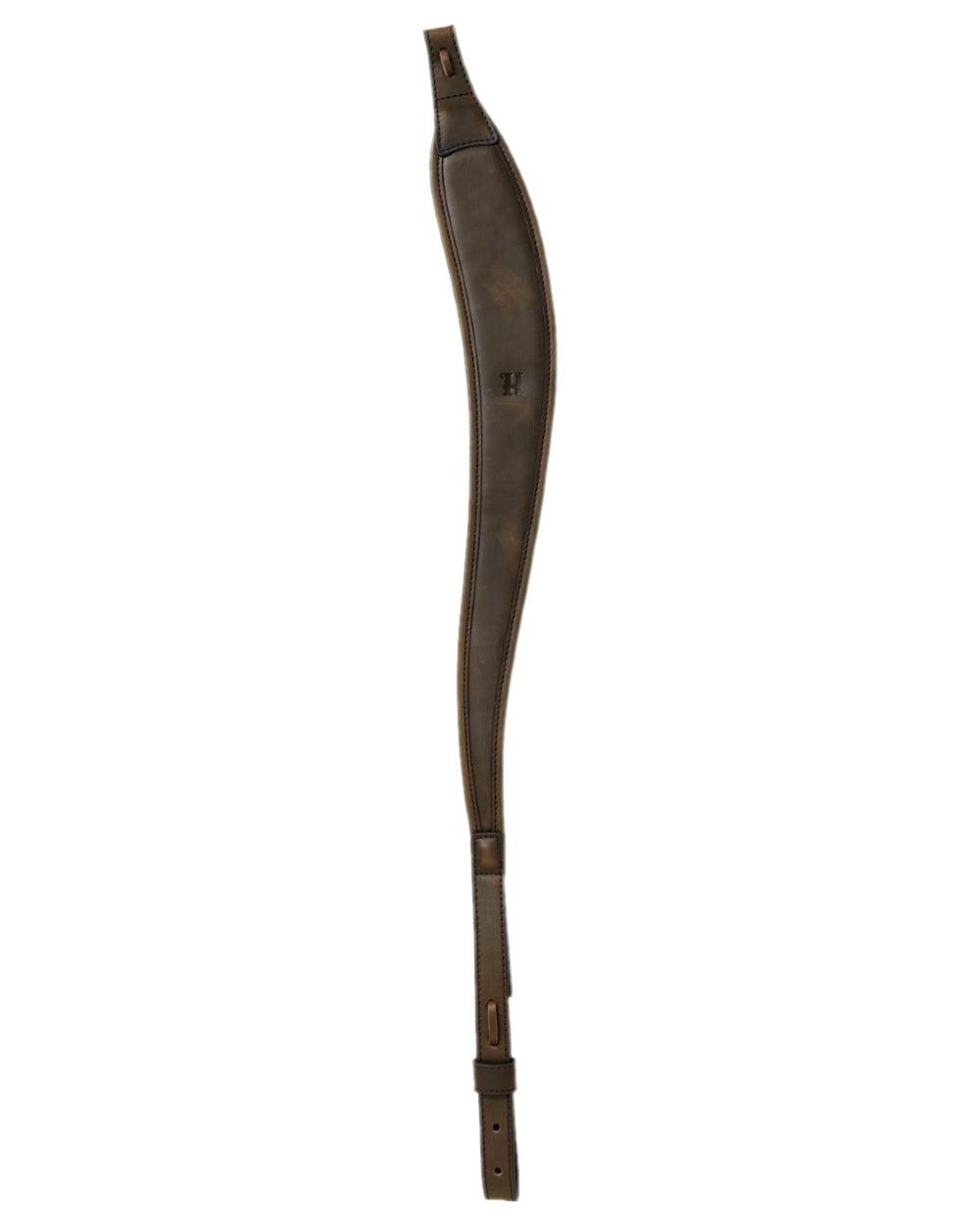 Dark Brown Coloured Harkila Rifle Sling In Leather on white background #colour_dark-brown