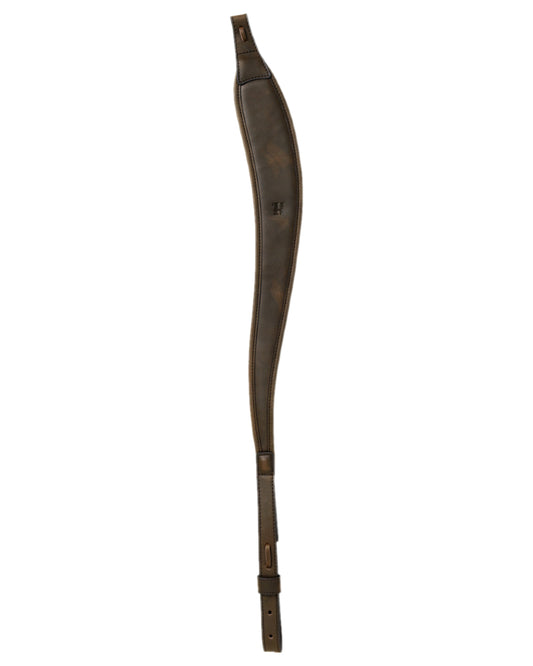 Dark Brown Coloured Harkila Rifle Sling In Leather on white background #colour_dark-brown