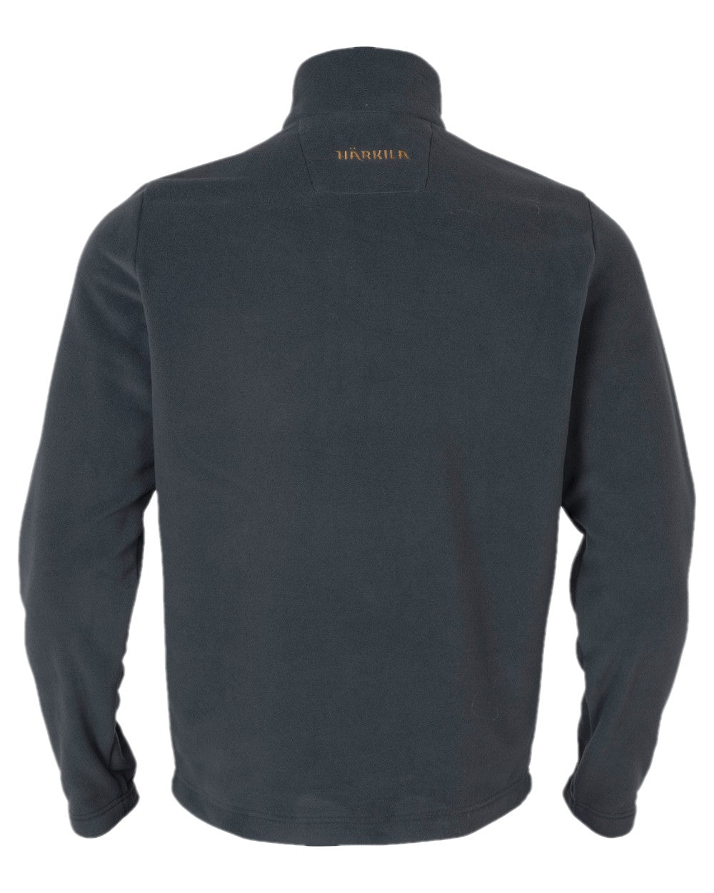 Dark Navy Coloured Harkila Sandhem 200 Fleece Pullover on white background #colour_dark-navy