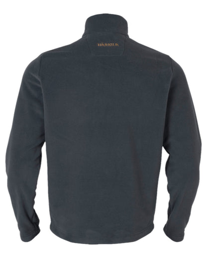 Dark Navy Coloured Harkila Sandhem 200 Fleece Pullover on white background #colour_dark-navy
