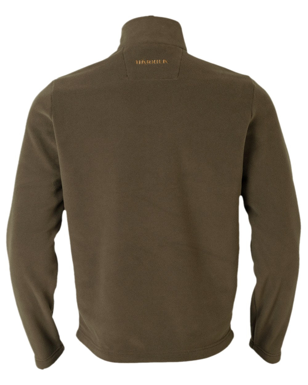 Willow Green Coloured Harkila Sandhem 200 Fleece Pullover on white background #colour_willow-green