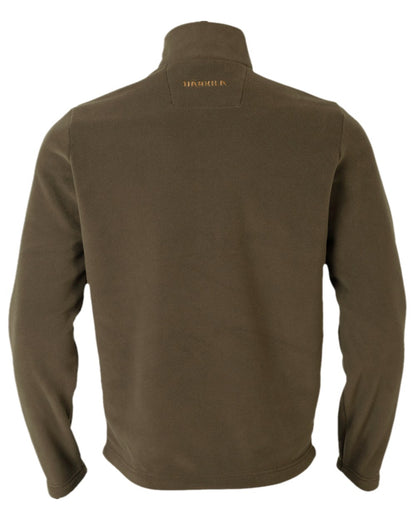 Willow Green Coloured Harkila Sandhem 200 Fleece Pullover on white background #colour_willow-green