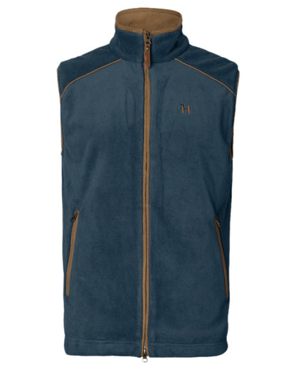 Blue Coloured Harkila Sandhem 200 Fleece Waistcoat on white background #colour_blue