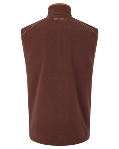 Burgundy Coloured Harkila Sandhem 200 Fleece Waistcoat on white background #colour_burgundy