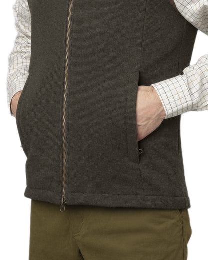 Willow Green Coloured Harkila Sandhem Pro Waistcoat on White background #colour_willow-green