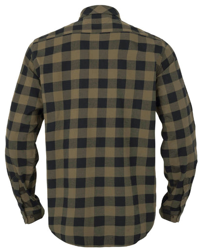 Tarmac Check coloured Harkila Scandinavian Long Sleeve Shirt on white background #colour_tarmac-check