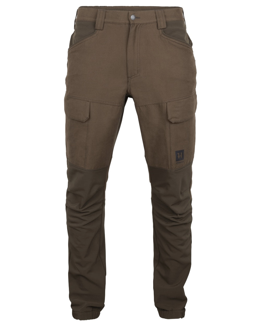 Dark Earth Slate Brown Coloured Harkila Scandinavian Trousers on white background #colour_dark-earth-slate-brown