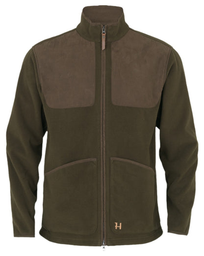 Willow Green Coloured Harkila Stornoway Active Shooting HSP Jacket on white background #colour_willow-green