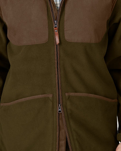 Willow Green Coloured Harkila Stornoway Active Shooting HSP Jacket on white background #colour_willow-green