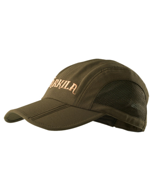 Willow Green Coloured Harkila Trail Foldable Cap on white background #colour_willow-green