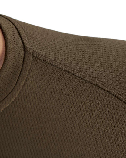 Willow Green Coloured Harkila Trail Short Sleeve T-Shirt on white background #colour_willow-green