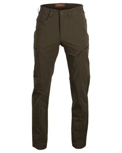 Willow Green Coloured Harkila Trail Trousers on white background #colour_willow-green