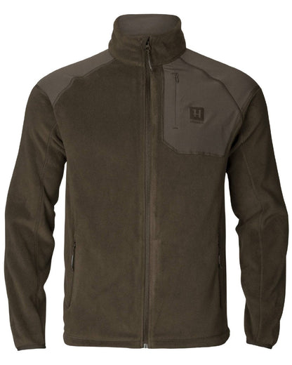 Shadow Brown Coloured Harkila Venjan 2.0 Fleece Jacket on white background #colour_shadow-brown