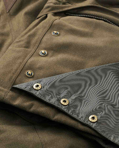 Hunting Green Coloured Harkila Visent Jacket on white background #colour_hunting-green