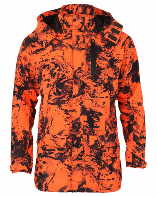 AXIS Orange Blaze Coloured Harkila Wildboar Pro HWS Insulated Jacket on white background #colour_axis-orange-blaze