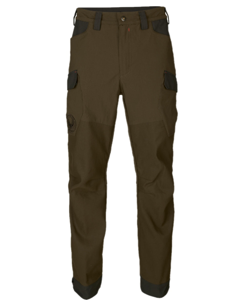 Willow Green Coloured Harkila Wildboar Pro Move Trousers on white background #colour_willow-green