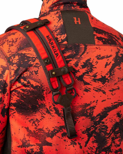 Orange Blaze Coloured Harkila Wildboar Pro Rifle Sling on white background #colour_orange-blaze