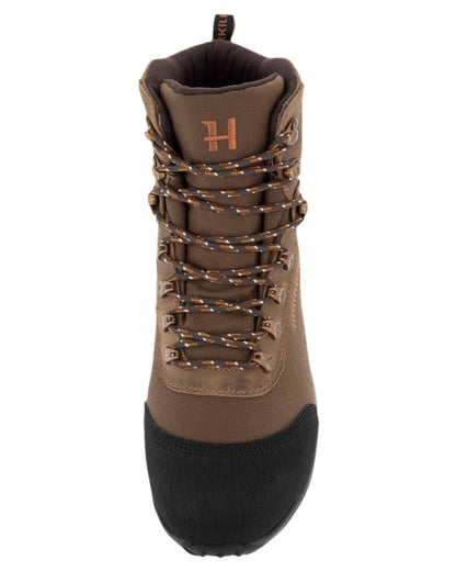 Mid Brown Coloured Harkila Wildwood GTX Waterproof Boots on white background #colour_mid-brown