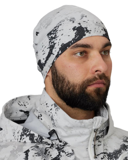 AXIS Snow Coloured Harkila Winter Active Beanie on white background #colour_axis-snow