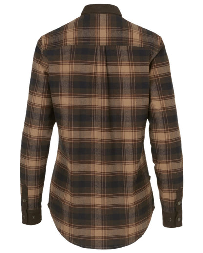 Burgundy Coloured Harkila Womens Aivak Long Sleeved Shirt on white background #colour_burgundy