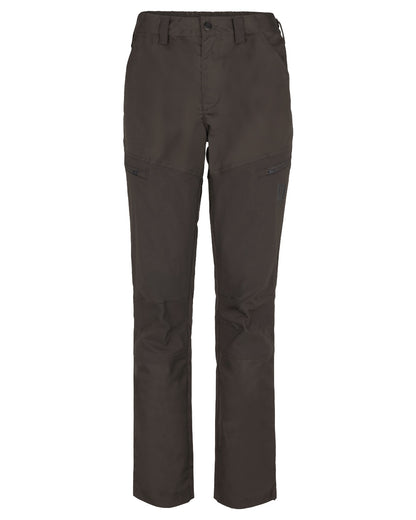 Shadow Brown Coloured Harkila Womens Fjell Trousers on white background #colour_shadow-brown