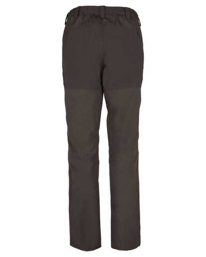 Shadow Brown Coloured Harkila Womens Fjell Trousers on white background #colour_shadow-brown