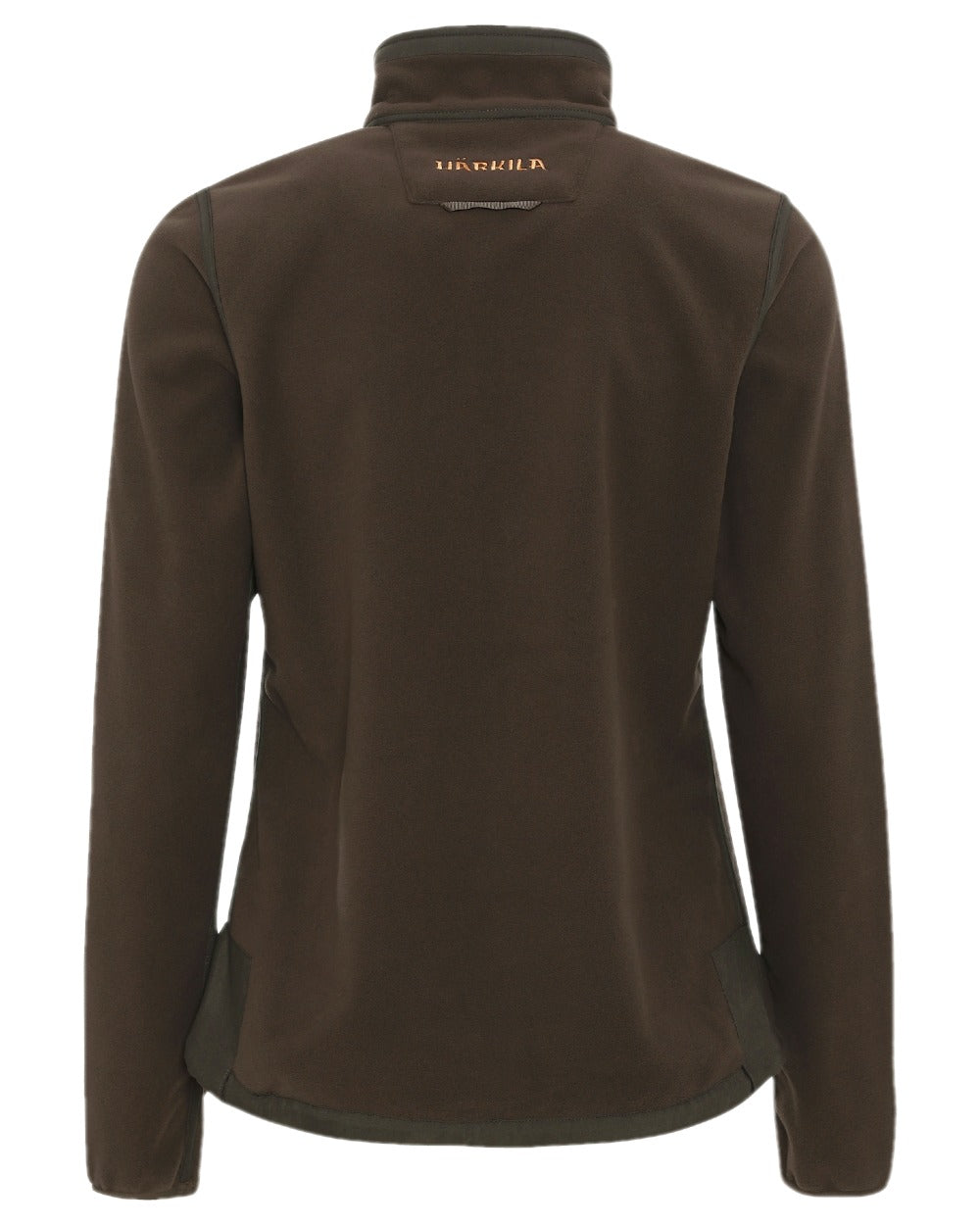 Brown Red Coloured Harkila Womens Kamko Reversible Windstopper Fleece Jacket on white background #colour_brown-red
