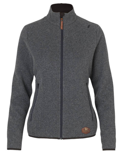 Slate Grey Coloured Harkila Womens Metso Full Zip Fleece Jacket on white background #colour_slate-grey