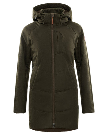 Willow Green Coloured Harkila Womens Metso Winter Jacket on white background #colour_willow-green